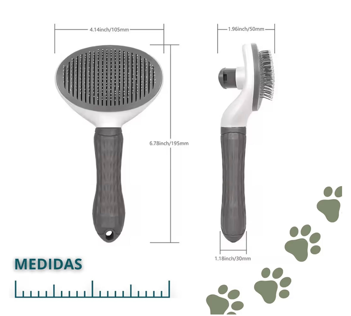Cepillo Quitapelos para Gatos, Perros y Conejos