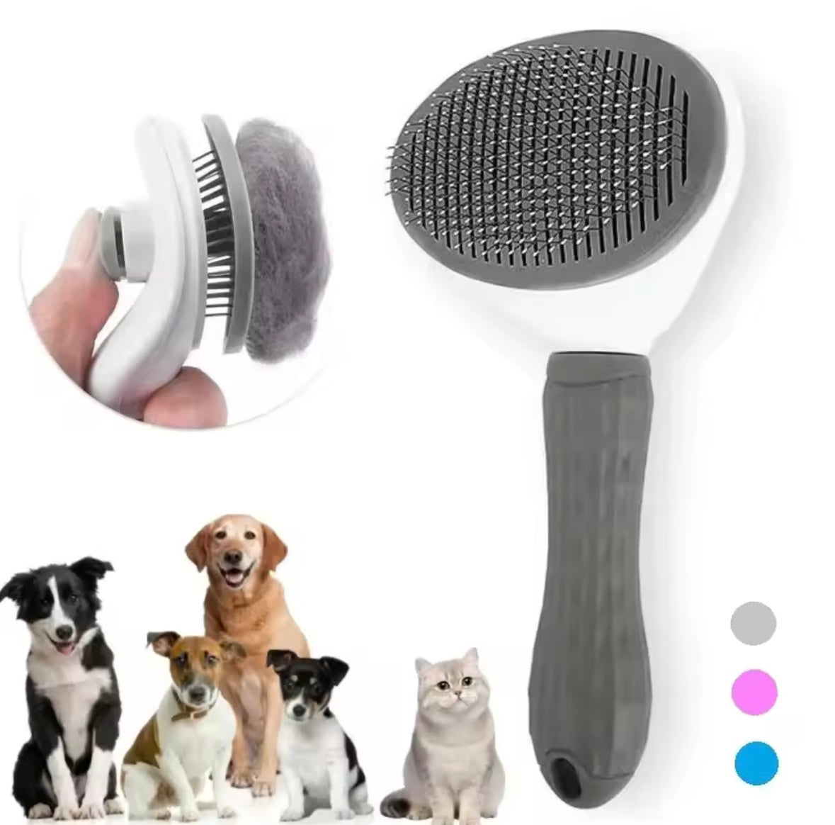 Cepillo Quitapelos para Gatos, Perros y Conejos