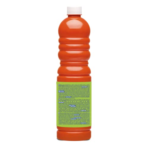 Asevi Fregasuelos Perfumado Naranja - Friegasuelos Concentrado Aroma Cítrico - Limpieza, Brillo e Higiene - Limpiasuelos pH Neutro Todo Tipo de Suelos, Incluso Superficies Delicadas - 12 x 1 Litro