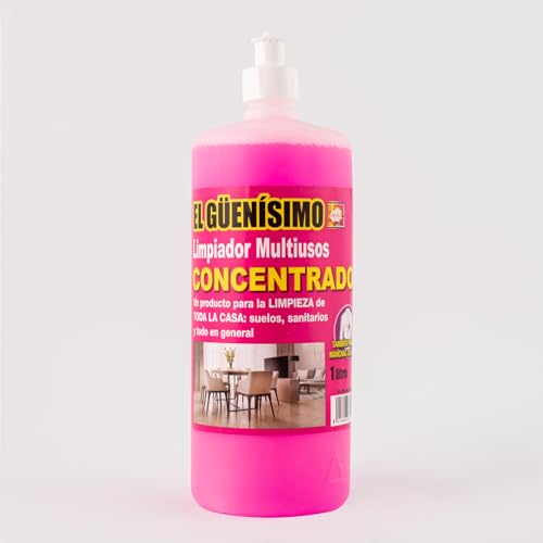 DEISA NATURAL - Detergente Multiuso y Desinfectante El Güenísimo - Limpieza Total para el Hogar, Máximo Ahorro, No Daña la Piel ni Vías Respiratorias, Rosa, 1L
