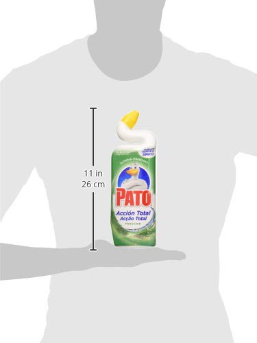 PATO WC Power Frescor Total, Limpiador Quitamanchas Para Inodoro, Verde, 750 Ml, Pack 6 unidades, 4500 Mililitros