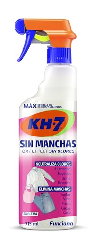 KH-7 Sin Manchas Sin Olores OXY Effect | Quitamanchas Ropa | Oxígeno Activo | Elimina manchas de Sudor, Vino, Verdura, Fruta, etc | Neutraliza Malos Olores | Pulverizador 715 mL