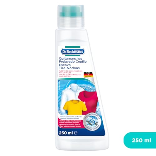 Dr. Beckmann Quitamanchas Prelavado Cepillo | Combate más de 100 manchas, incluso las más rebeldes | Con un cepillo ultrasuave | 250 ml
