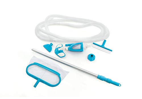 Intex Kit de mantenimiento de piscina de lujo, accesorios de piscinas, set de limpieza, extensible 279 cm (58959)