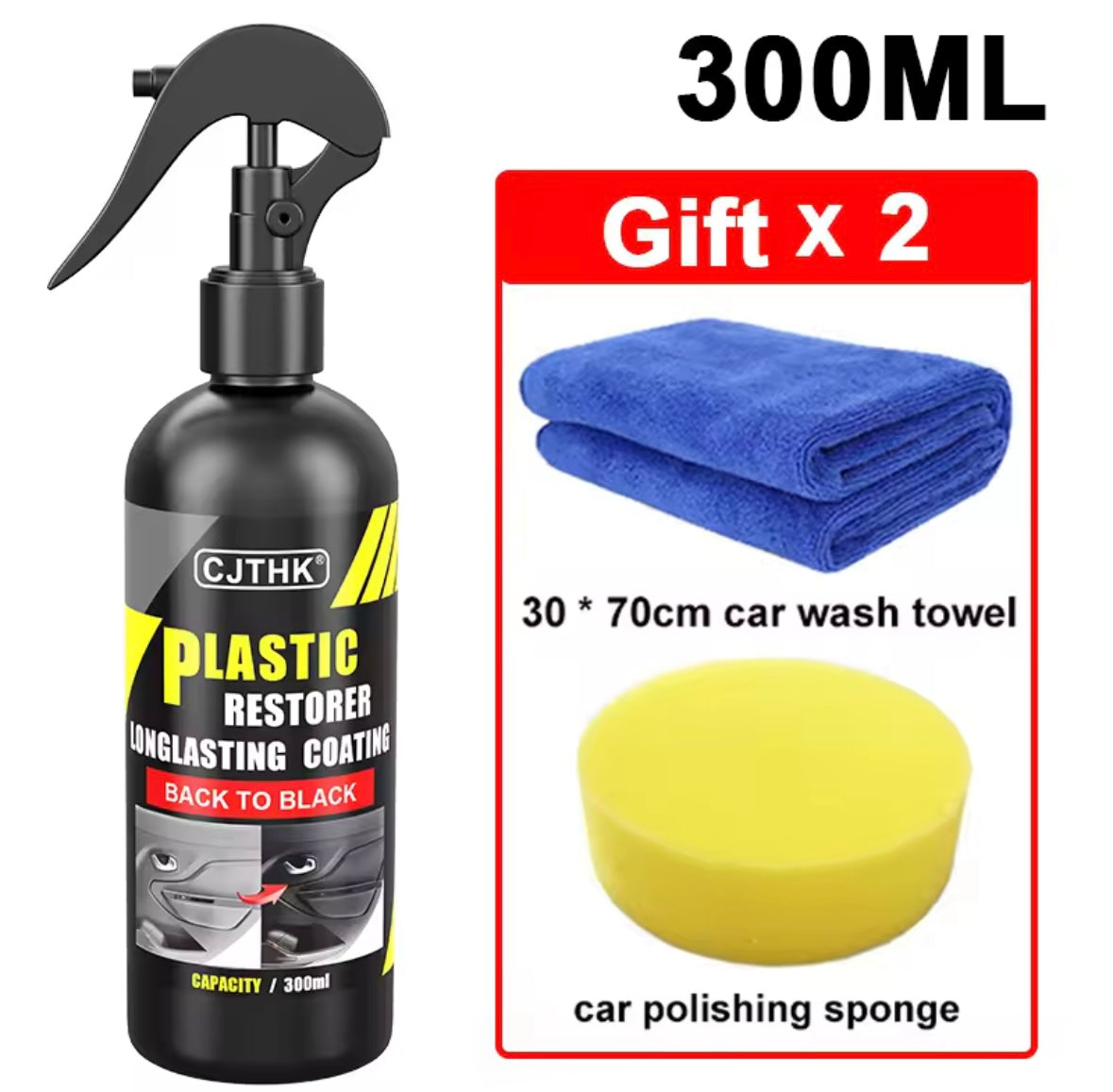 Restaurador de plástico para coche – Renueva y Protege el Interior y Exterior