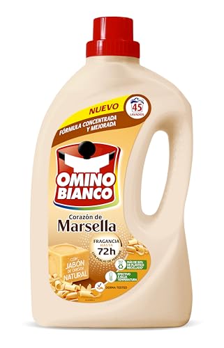 Omino Bianco Detergente líquido marsella 45 dosis, caja 3+1 gratis, 7200ml