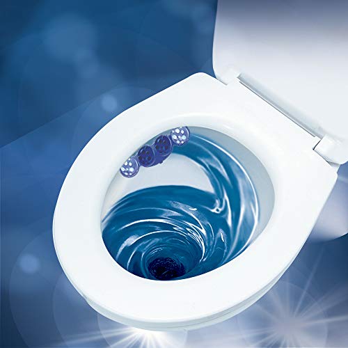 Bref Blue Activ Cloro Cesta WC (pack de 10 unidades), limpia baño para un WC siempre limpio y fresco, limpiador de baños con fórmula antical que elimina la suciedad