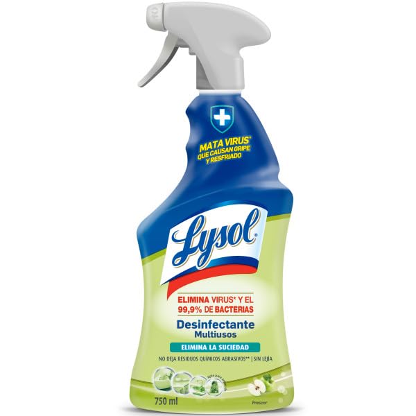Lysol Spray Desinfectante Multiusos, 3 x 750ml (2,25L)