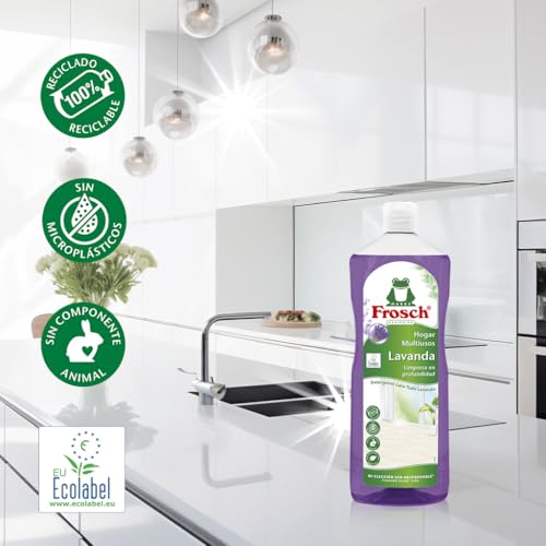 Frosch - Limpiador Multiusos de Hogar Ecológico Lavanda, Elimina la Grasa y la Suciedad en General, Higienizante eficaz - Resultado Brillante y Duradero - 1 L
