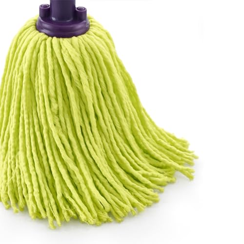 Mery | Fregona Microfibras 100% | Fregona Superabsorbente | Sin Rastro | Color Lima y Morado, 22 cm