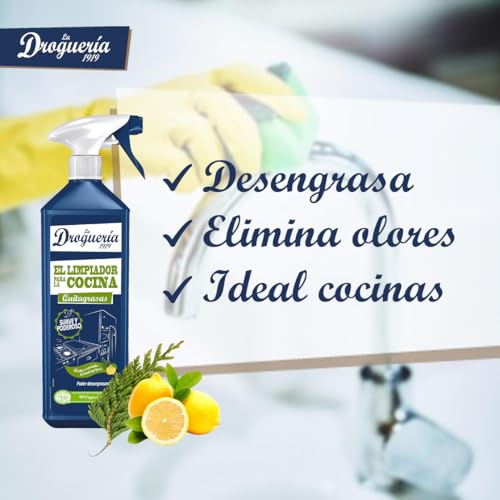 LA DROGUERIA - El Limpiador para la Cocina | Quitagrasas Natural con Aceites Esenciales | Poder Desengrasante y Fragancia Fresca