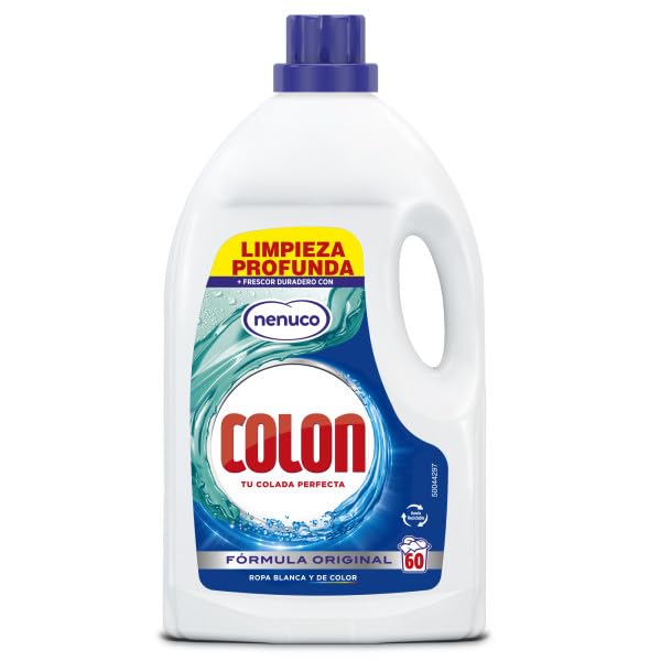 Colon Nenuco - Detergente para Lavadora, adecuado para Ropa Blanca y de Color, Formato Gel - 60 Lavados