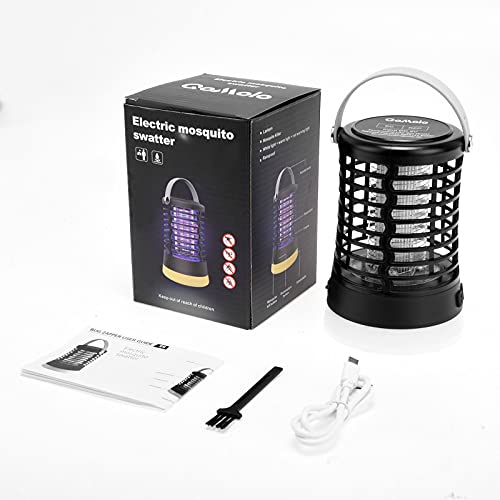 Lámpara Antimosquitos Eléctrico para Camping, Mosquitera Eléctrica USB 3 En 1 Trampa para Mosquitos 2200mAh Recargable A Prueba De Agua, 3 Modos Matamoscas IP66 para Interior y Exterior