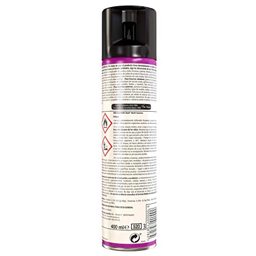 Raid ® Spray Insecticida - Aerosol Multi-Insectos, para todo tipo de insectos, Eficacia inmediata, Unidad, 400ml