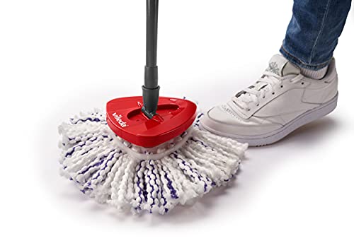 Vileda Turbo 3en1 Mopa de Suelo con escurridor Giratorio y Cubo con Pedal | Mango telescópico 85-123 cm | Cabezal de Microfibra | Sostenible | Love it Clean