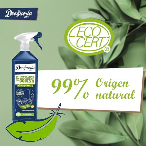 LA DROGUERIA - El Limpiador para la Cocina | Quitagrasas Natural con Aceites Esenciales | Poder Desengrasante y Fragancia Fresca