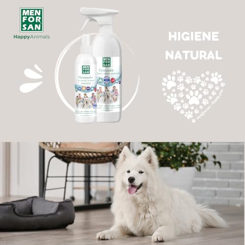 Menforsan - Spray Eliminador de olores 250ml, especial hogar con mascotas, erradica al instante cualquier mal olor, apto para todo tipo de superficies