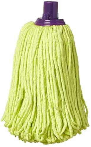 Mery | Fregona Microfibras 100% | Fregona Superabsorbente | Sin Rastro | Color Lima y Morado, 22 cm