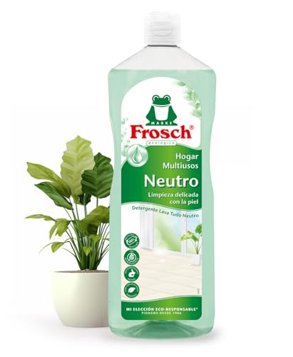Frosch - Limpiador Multiusos de Hogar Ecológico con pH Neutro, Limpia Todas las Superficies y Cuida la Piel - Resultado Brillante y Duradero - 1 L