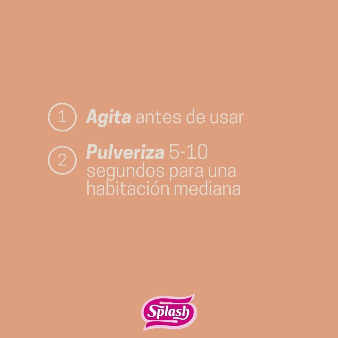 SPLASH | Spray Aromatizador | Ambientador Duradero, Refresca y Elimina Olores | Fragancia Fresca Ropa Limpia | Agitar Antes de Usar | 300 ml