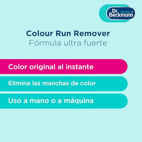 Dr. Beckmann Quita Desteñidos | Elimina con eficacia las manchas y decoloraciones de la colada | Restaura los colores originales | 75 g