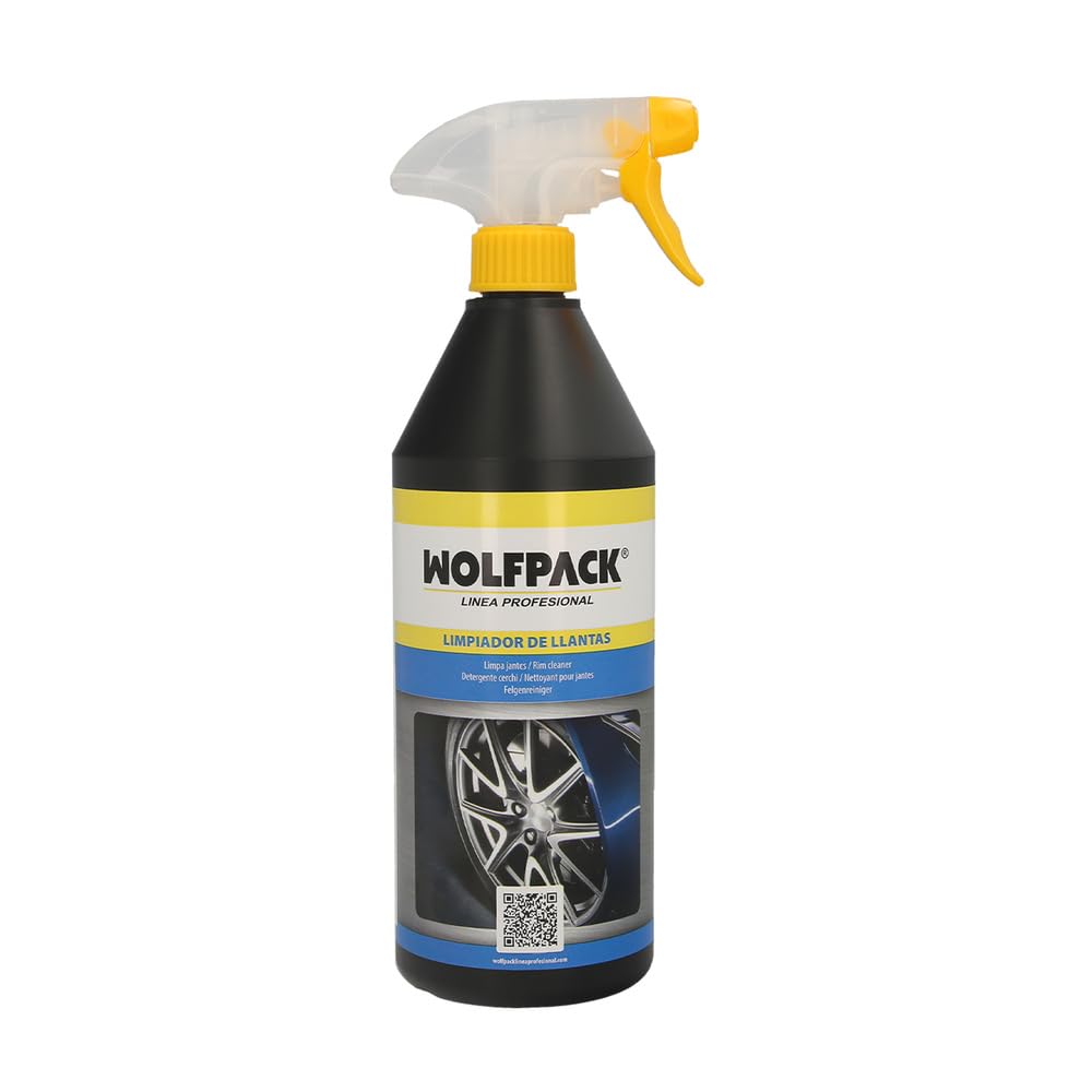 WOLFPACK LINEA PROFESIONAL Limpiador llantas coche 750 ml. limpia llantas coche, con tensioactivos que no dañan las llantas