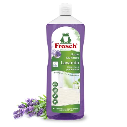 Frosch - Limpiador Multiusos de Hogar Ecológico Lavanda, Elimina la Grasa y la Suciedad en General, Higienizante eficaz - Resultado Brillante y Duradero - Pack 10 uds x 1L