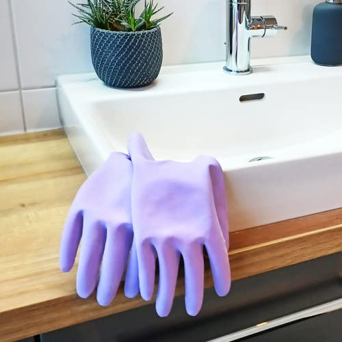 Spontex Extra Comfort, Guantes de hogar premium con forro textil suave, ideales para todos los trabajos de limpieza en el hogar, lavable a 30 °C, talla XL (9-9,5), 1 par, lila, 100 gramos
