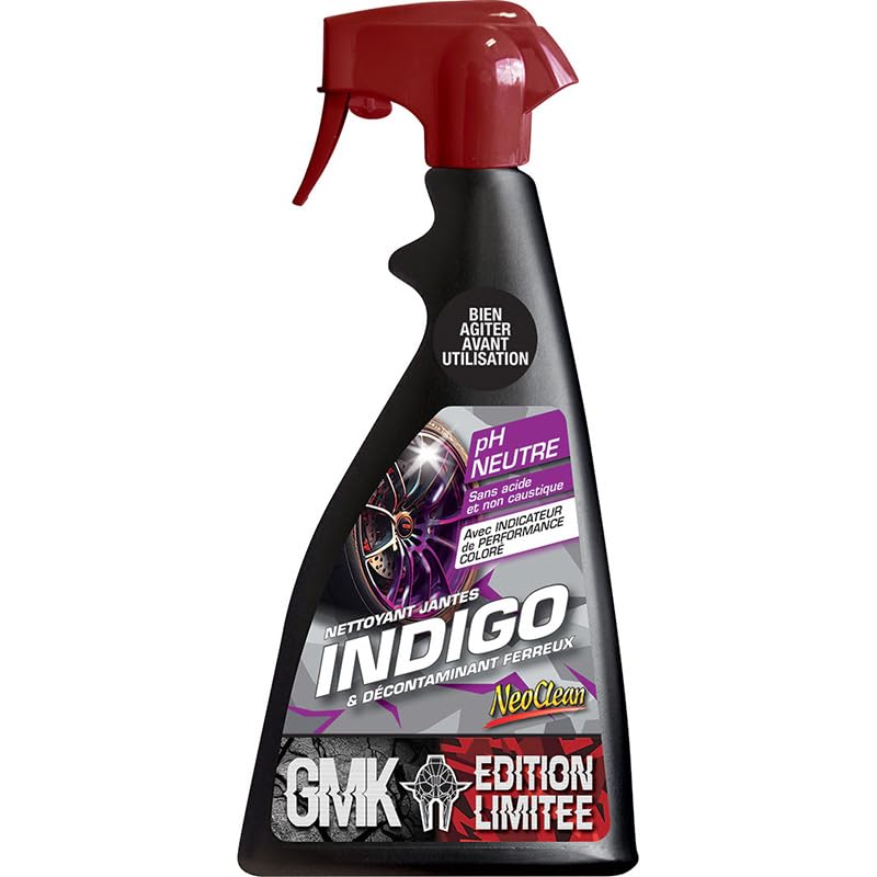 Limpiador de llantas Indigo GMK 500 ml – Neoclean – Descontaminante ferroso – Versátil para todas las superficies exteriores – Elimina partículas metálicas sin riesgo de microarañazos