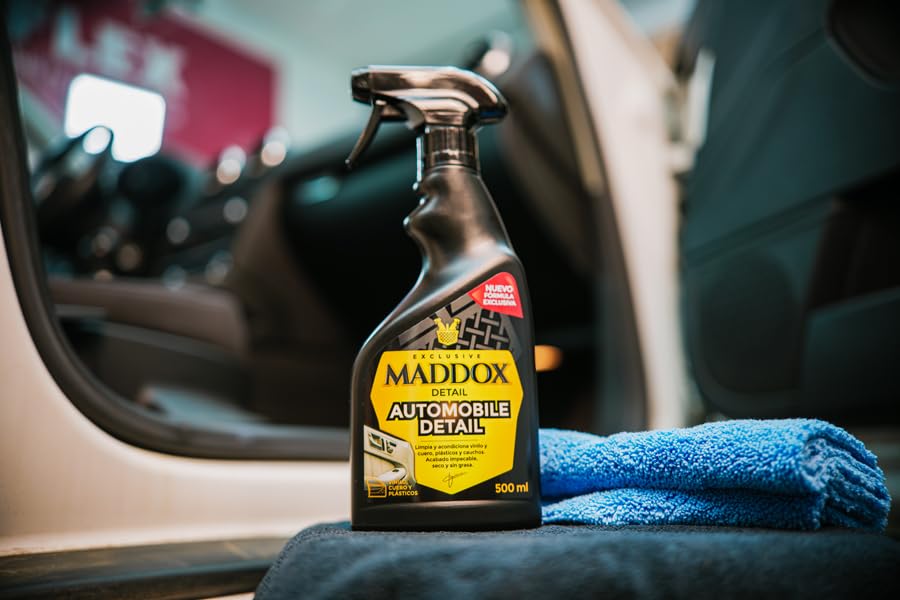 Maddox Detail -Automobile Detail 500ml | Limpiador de Salpicaderos Coche Efecto Satinado |Hidratante y Protector Interior|Limpia Salpicadero Coche Anti-Polvo|Limpiasalpicaderos de Coche y Restaurador.