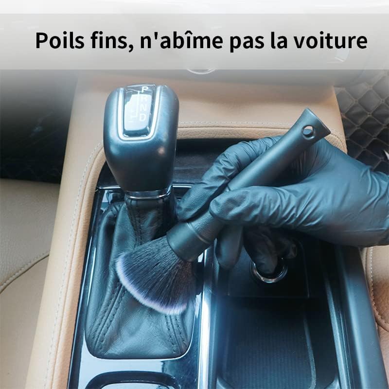 JNTMIKUN 4 PCS Cepillo Limpieza Coche, Brocha Limpieza Interior Coche para Rejillas de Ventilación de Automóviles y Salpicaderos
