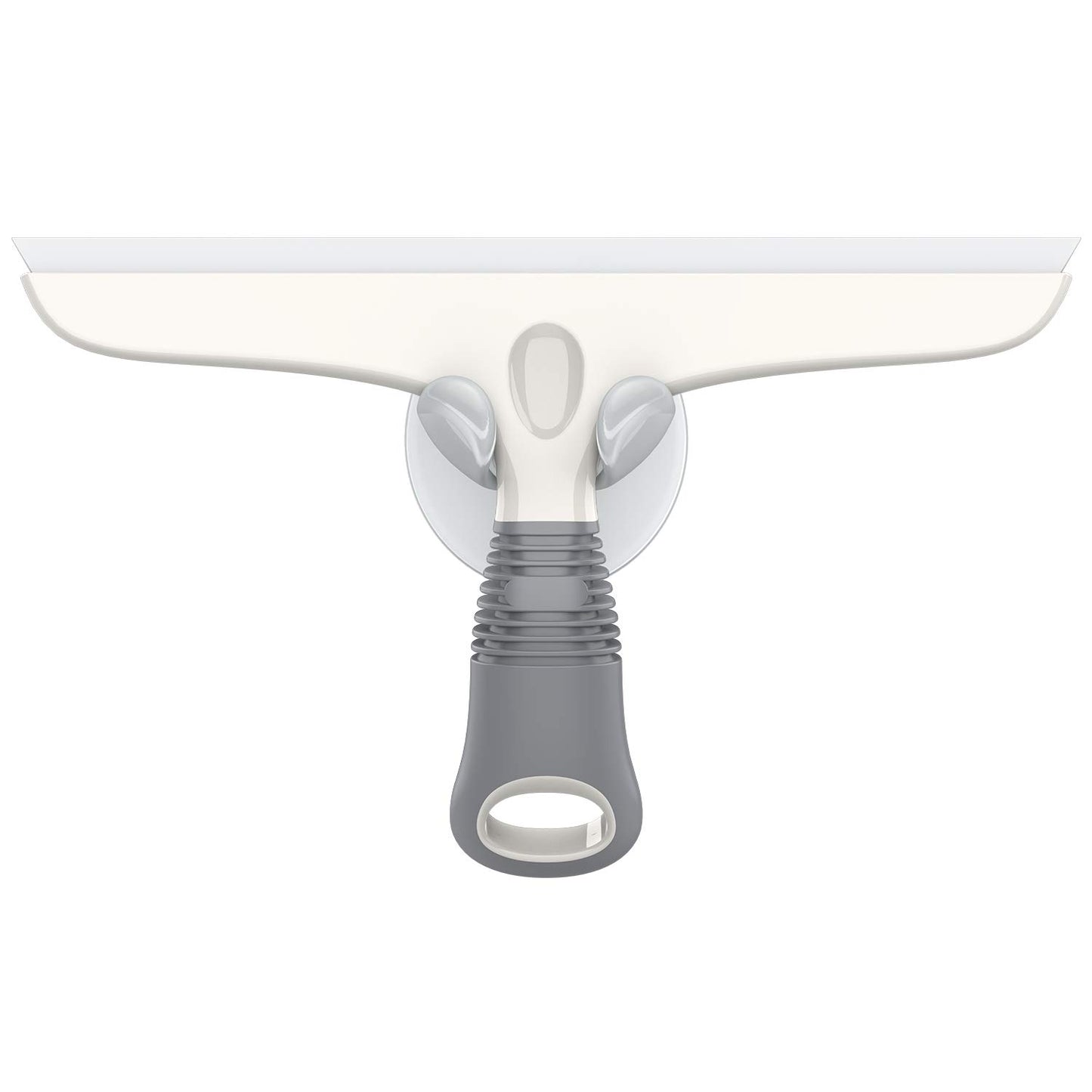 MR.SIGA Jalador Multiuso para Ventanas, vidrios, Puertas de Ducha, automóviles, fregadoras de Ventanas de Servicio Pesado, Gancho de succión Incluido, 10 Pulgadas, Blanco y Gris