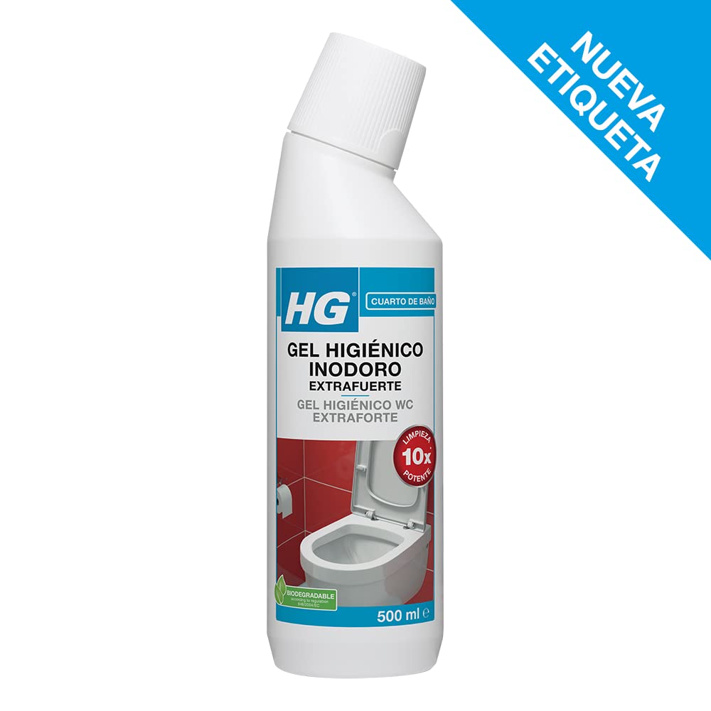 HG Limpiador de Inodoros y Baños Super Potente, Elimina Suciedad y Sarro del Retrete, Fragancia Fresca, Limpiador Profesional para Baños, Productos de Limpieza HG - 500ml (322050130)