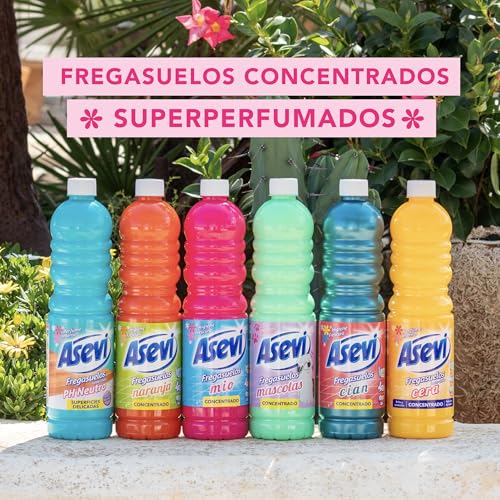 Asevi - Fregasuelos Mascotas Concentrado con Tecnología Patentada contra el Mal Olor | Limpiasuelos Perfumado con PH Neutro para Todo Tipo de Suelos - 12 Botellas x 1 Litro