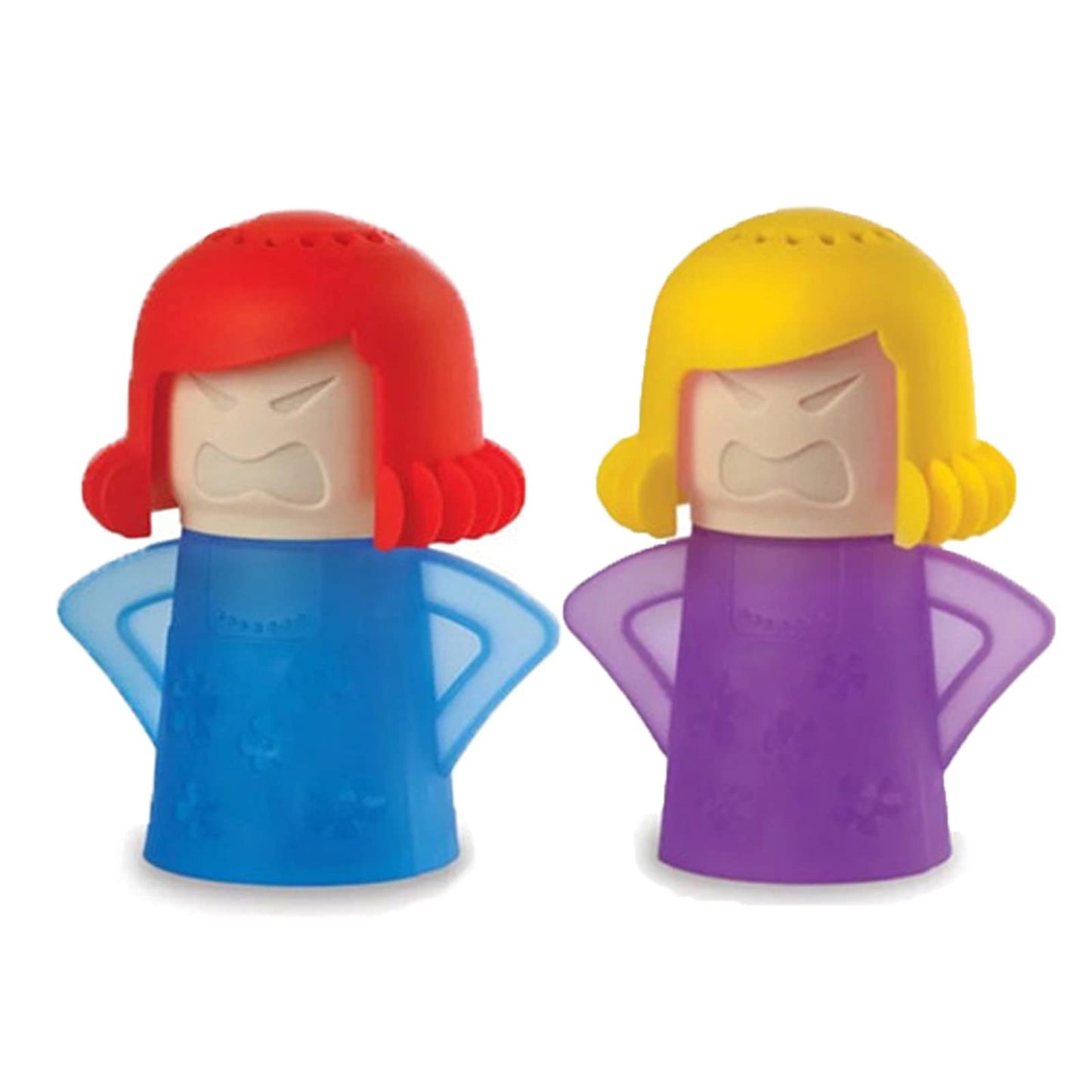 2 Piezas Limpiador de Microondas, Angry Mama Limpiador de Vapor de Microondas, Limpiador de Vapor para Cocina, Microondas, Oficina, Herramienta de Limpieza de Cocina
