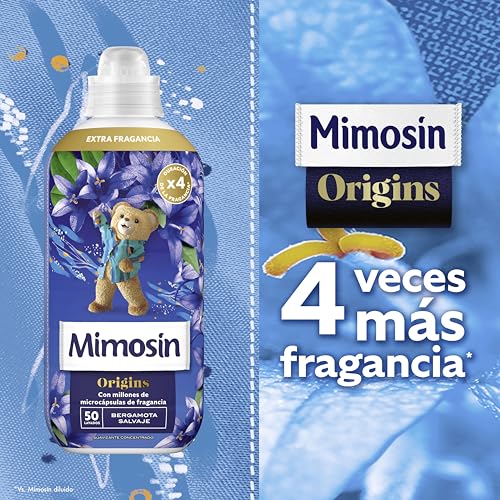 Mimosín Origins Suavizante Concentrado Bergamota Salvaje, 8 x 50 lavados