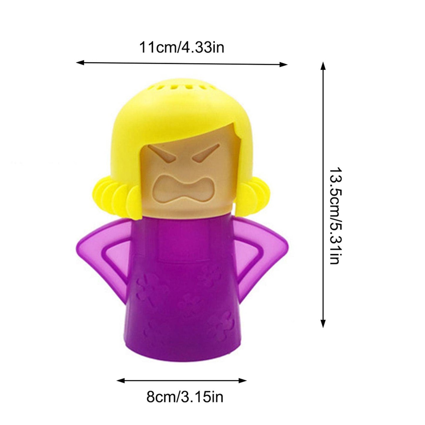 microondas Angry Mom,Vapor | Herramienta Equipo Limpieza Nevera Dibujos Animados, usando vinagre y Agua