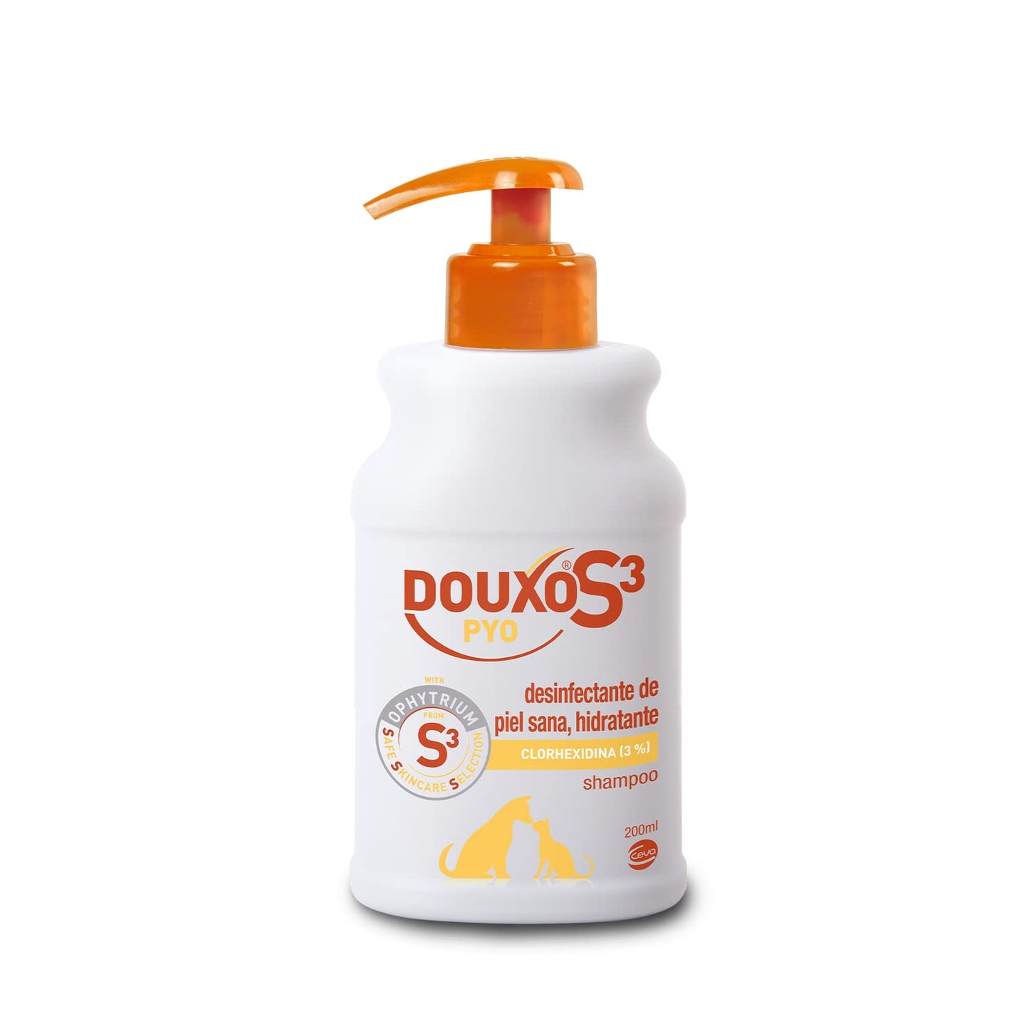 DOUXO S3 Pyo Champú para Perros y Gatos - Higiene - Hidratante - Fragancia hipoalergénica - 200ml