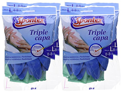 Spontex Guante Triple Capa Talla L Spontex pack de 4