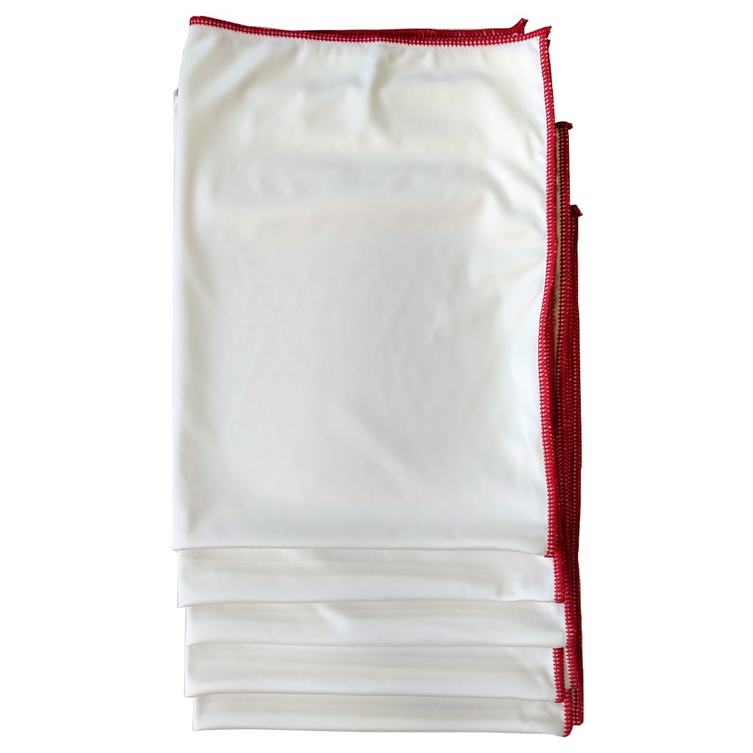 Clim Profesional 5 Paños de Pulido y Abrillantado de Cristalería y Vajillas. Paño de Microfibra Sin Pelusas Extra Grande para Hostelería. Extra Brillo en Copas, Decantador y Cristalería. 70x50CM