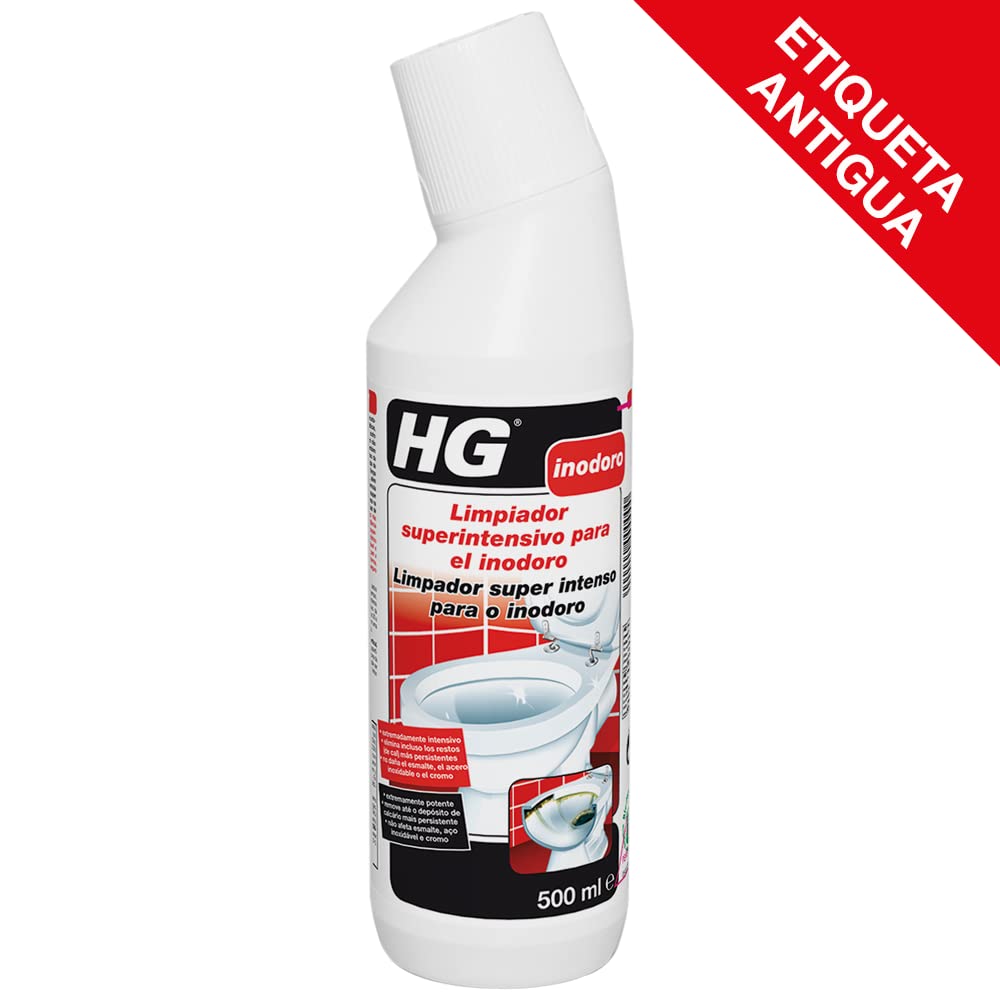 HG Limpiador de Inodoros y Baños Super Potente, Elimina Suciedad y Sarro del Retrete, Fragancia Fresca, Limpiador Profesional para Baños, Productos de Limpieza HG - 500ml (322050130)