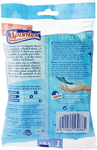 Spontex Guante Triple Capa Talla L Spontex pack de 4