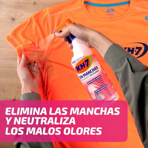 KH-7 Sin Manchas Sin Olores OXY Effect | Quitamanchas Ropa | Oxígeno Activo | Elimina manchas de Sudor, Vino, Verdura, Fruta, etc | Neutraliza Malos Olores | Pulverizador 715 mL