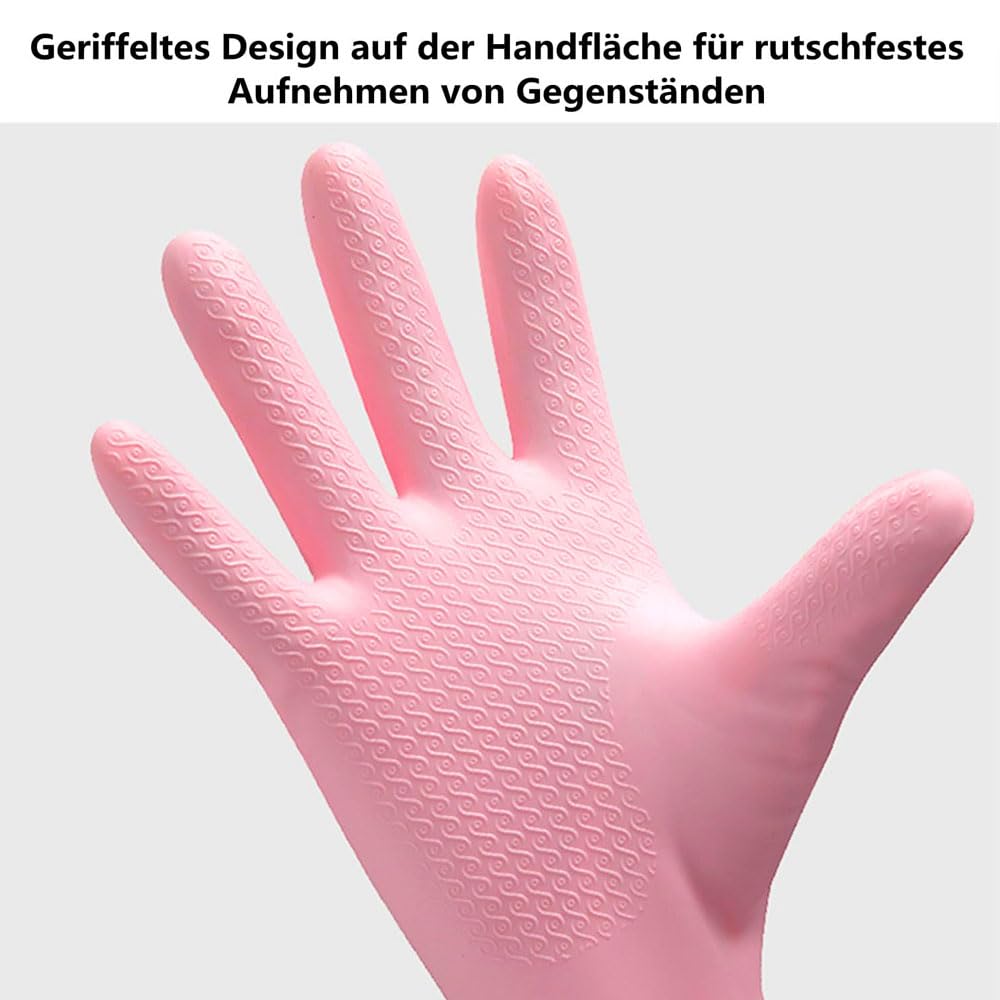 LATRAT 3 pares de guantes de cocina antideslizantes largos, guantes de goma para cocina, lavado de platos, limpieza de lavandería doméstica