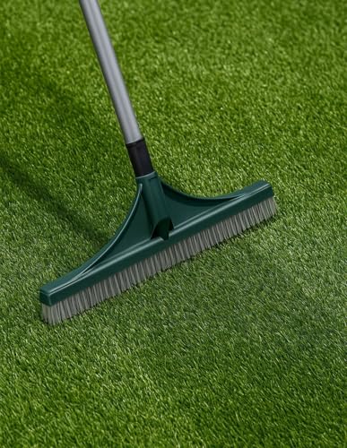 Jardin202 - Rastrillo para peinar Barrer Césped Artificial Deluxe | Cepillo con Mango Incluido| Hojas | pelos