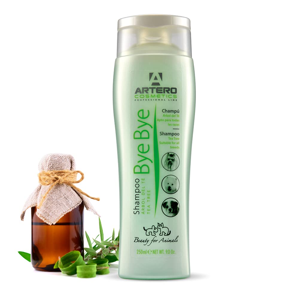 Artero Champú Bye Bye. para Perros, con Arbol del Té. Efecto Anti picores y calmante. (250 ml)