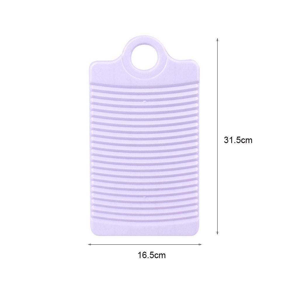 NUODWELL Tabla de lavado antideslizante para colgar, con trípode fijo de plástico grueso, herramienta de limpieza de ropa (morado)