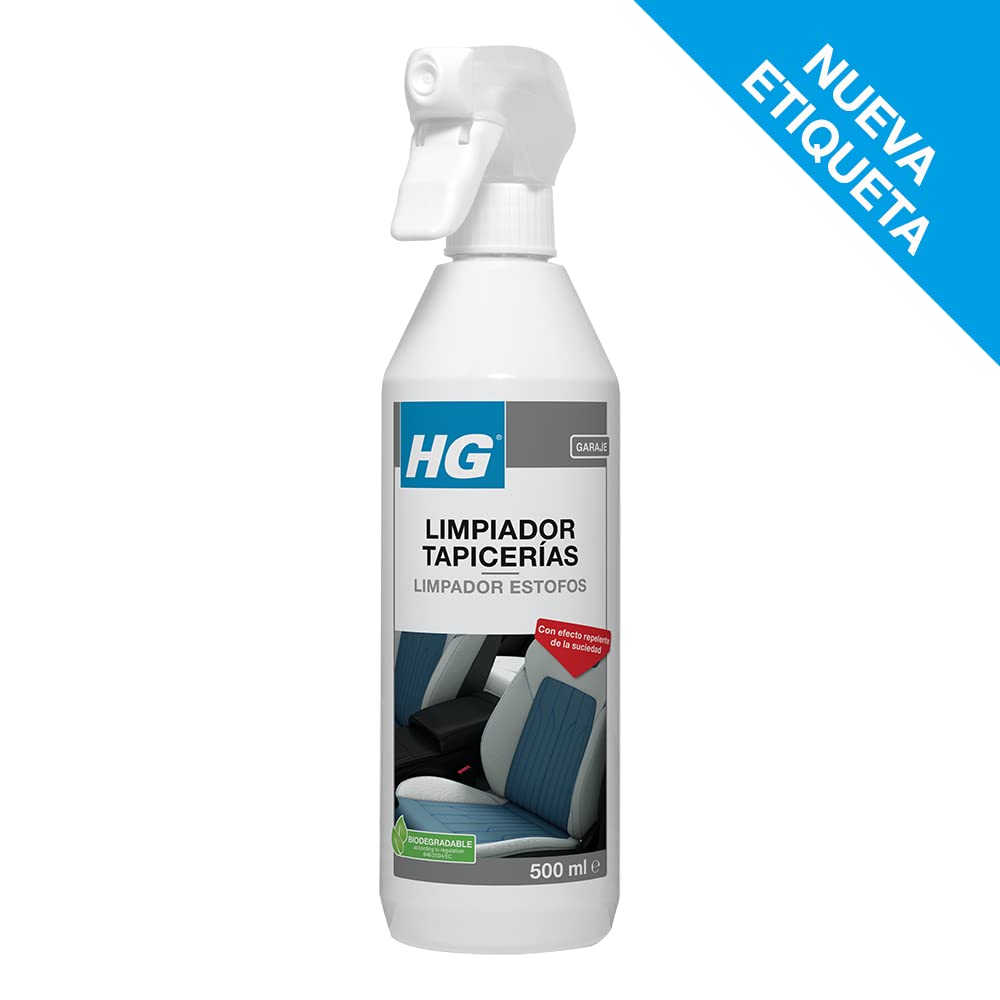 HG Limpia Tapicerías en Spray Instantáneo para Manchas en Coches y Vehículos, 500 ml