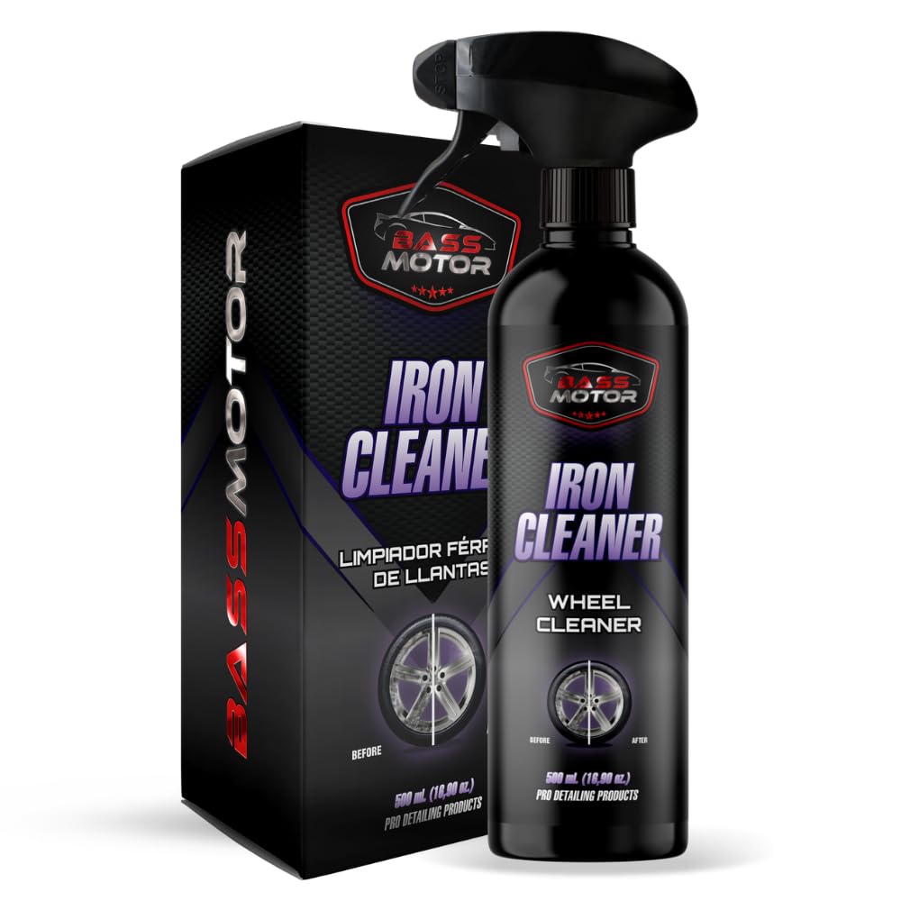 BassMotor Limpia Llantas Férrico para Coche Moto Descontaminante Suciedad Incrustada Limpiador Llantas Disco Freno Elimina Ferodo - Iron Cleaner 500ml