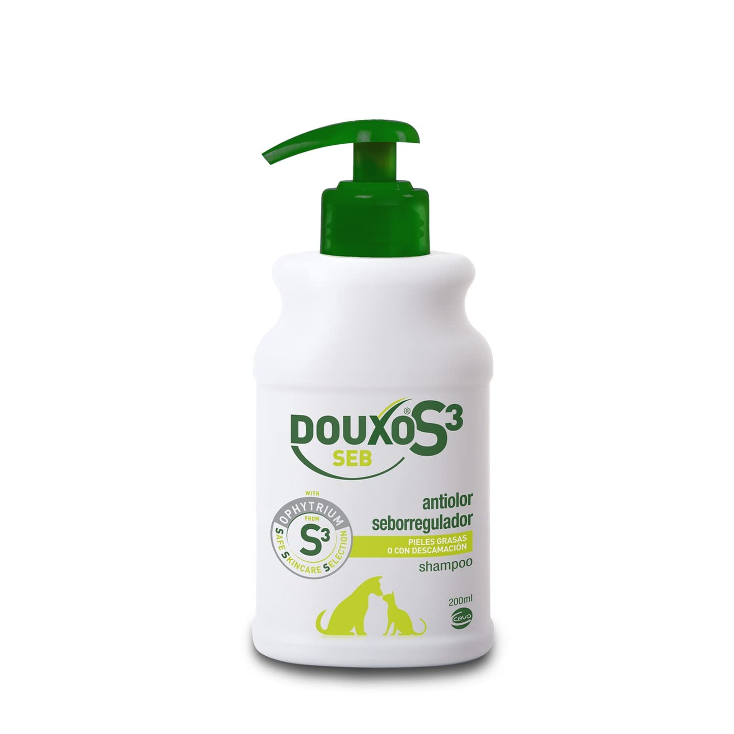 DOUXO S3 Seb Champú para Perros y Gatos - Pieles grasas o con descamación - Antiolor - Seborregulador - Fragancia hipoalergénica - 200ml